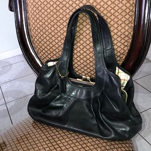 Black coach tote bag